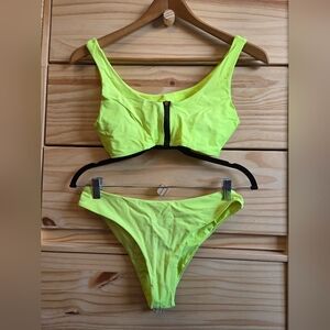 Neon Yellow Women's Swim Set